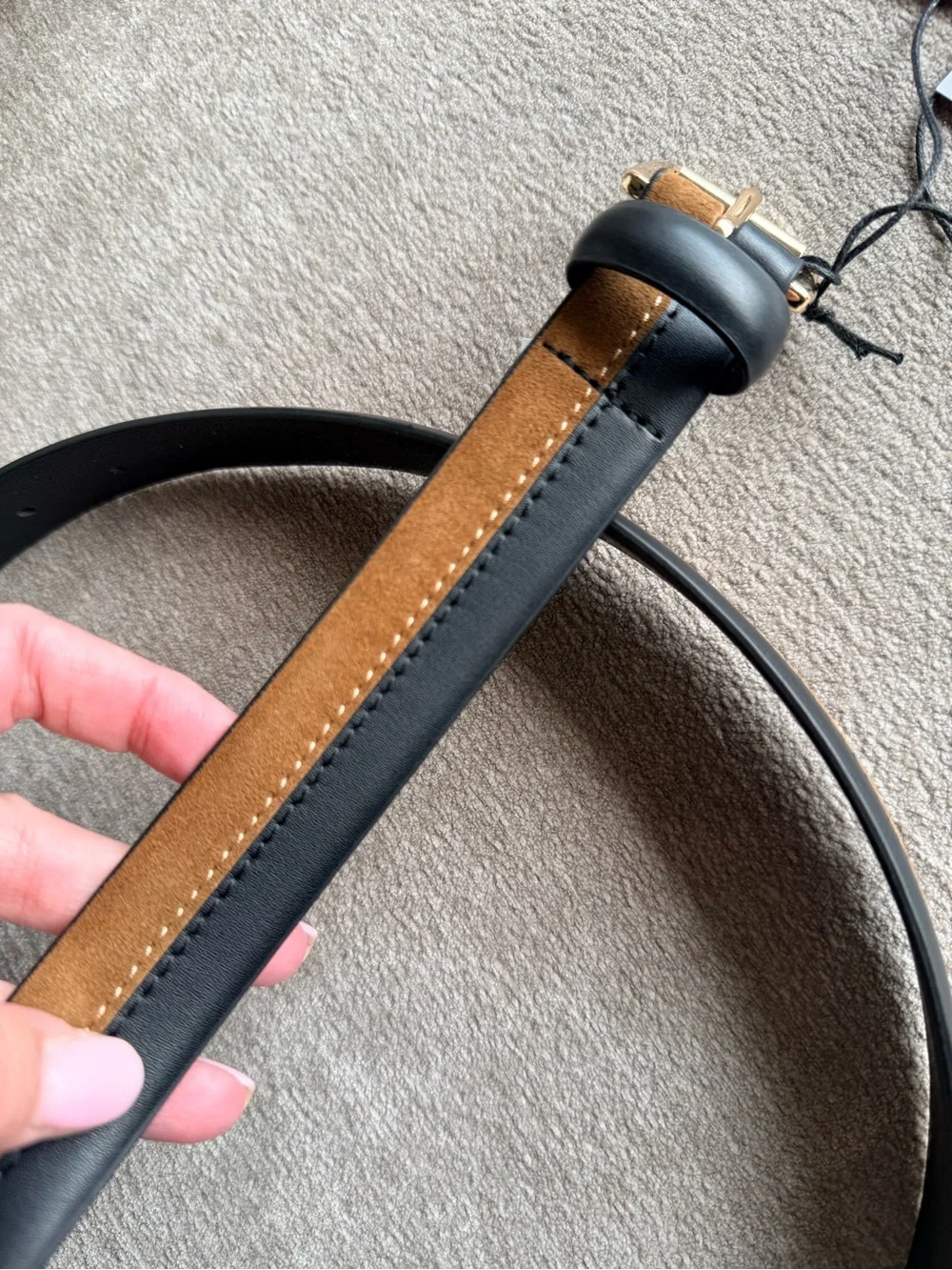 Jason Wu Black and Brown Leather Belt NWT